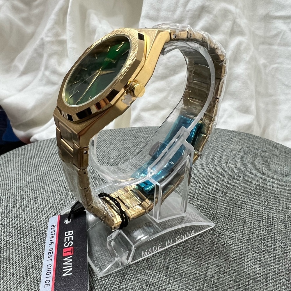 MENS BUSINESS WATCH ADJUSTABLE LINKS BRAND BESTWIN, STAINLESS STEEL ☑️ - Picture 6 of 10